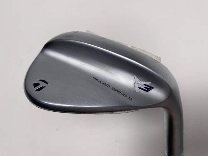 TaylorMade Milled Grind 3 Raw Chrome Lob Wedge LW 60* 10 TT DG S200 Mens RH
