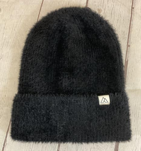 Alpine Design ADWA2010 Women's 100% Nylon Fuzzy Rib Beanie Black OSFA