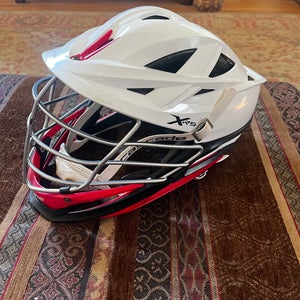 Used Cascade XRS white and red helmet