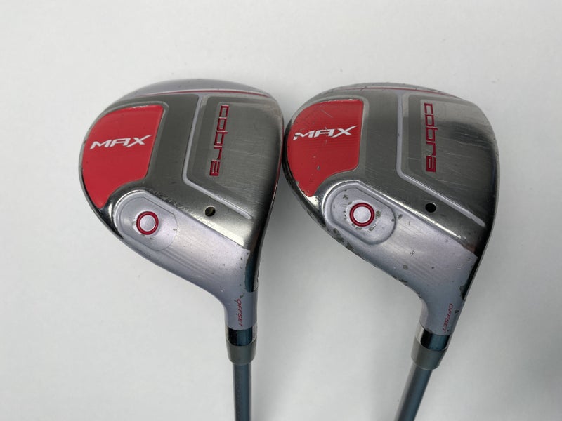 Cobra MAX 3 & 5 Fairway Wood Set 15* 18* Ozik Matrix White Tie X4 50g Ladies RH