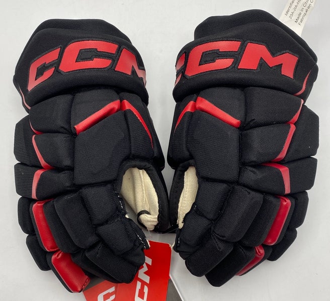 NEW CCM Jetspeed 680 Gloves, Black/Red, 12”