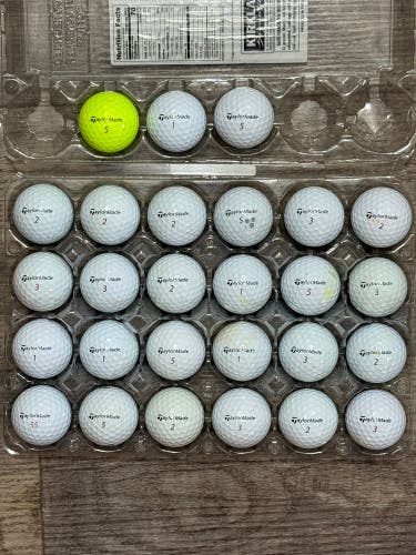 27 TaylorMade TP5x Golf Balls - 4A Near-Mint Condition