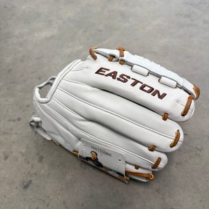 White/Gold Easton Professional Collection Fast Pitch Softball Glove