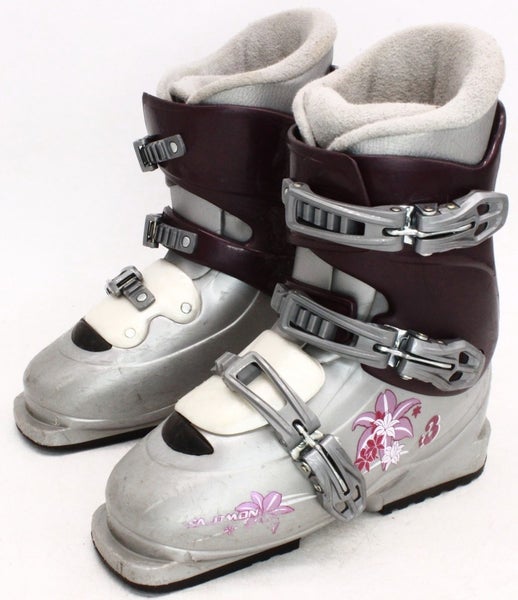 Salomon T3 Junior Ski Boots - Size 4 / Mondo 22 Used