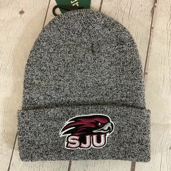 Legacy 1492117 SAINT JOSEPH'S HAWKS Logo 100% Acrylic Beanie Grey OSFM