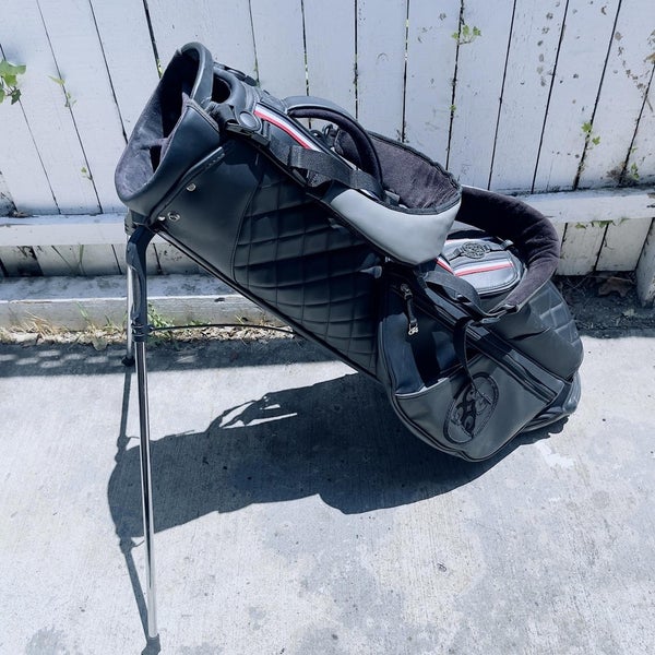 G Fore Vessel Golf Stand Bag Black & Red 4 Way Divider *See Description*