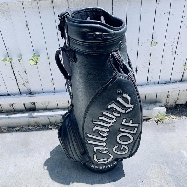 Callaway Leather Golf Staff Bag Black 6 Way Divider