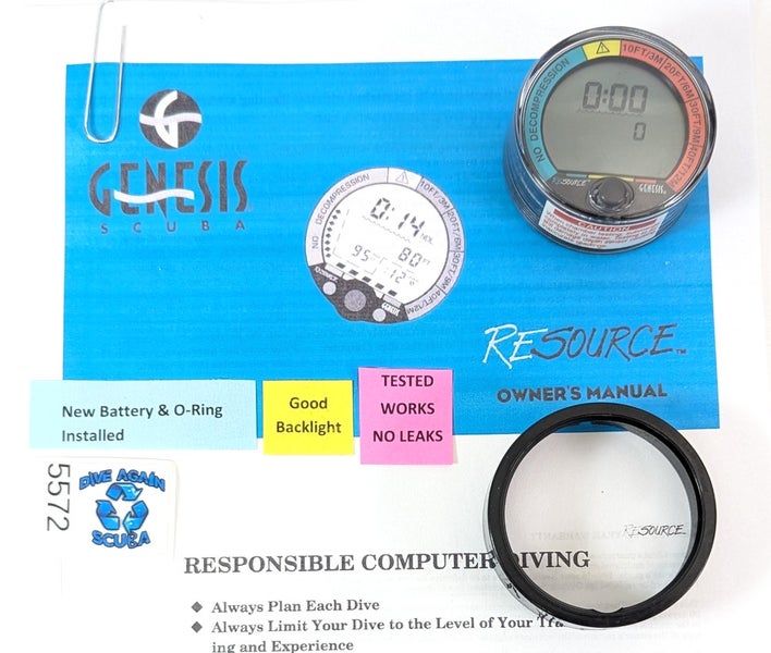 Genesis Resource Puck Scuba Dive Diving Computer Module + spacer adapter   #5572