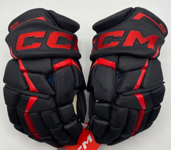 NEW CCM Jetspeed FT6 Gloves, Black/Red, 13”