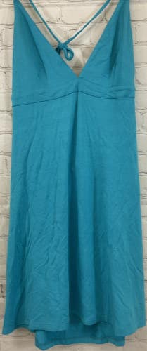 LUCKYBRAND Womens Large Swim Top Cover Tieable Adjustable Halter Straps Sheer