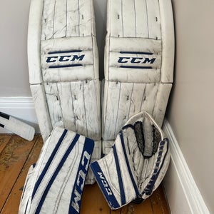 35"  CCM Retro flex 550 Goalie Leg Pads (Used)& CCM E-FLEX 860 Glove/Blocker