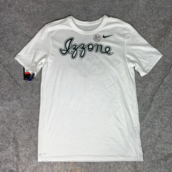 Michigan State Spartans Shirt Mens Large White NCAA Basketball Nike Dri Fit Tee