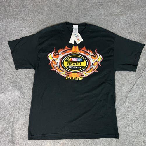 Vintage NASCAR Shirt Mens Large Nextel Cup Series 2005 Tour Racing Flame Tee T