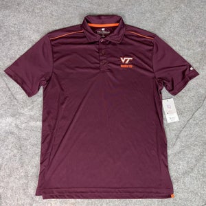 Virginia Tech Hokies Shirt Mens Large NCAA Football Polo Performance College