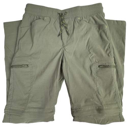 Eddie Bauer Convertible Pant to Shorts Boys Large 14/16 Green Water Resistant