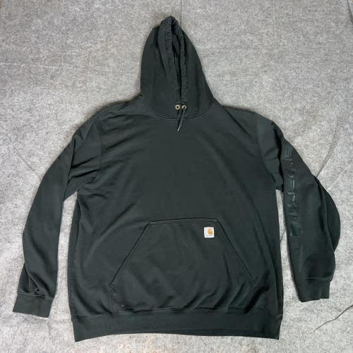 Carhartt Hoodie Mens XL Pullover K288 Sweatshirt Spell Out Workwear Logo Casual