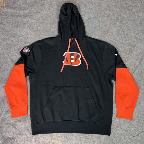 Cincinnati Bengals Hoodie Mens Large NFL Football Pullover Nike Sweatshirt Logo