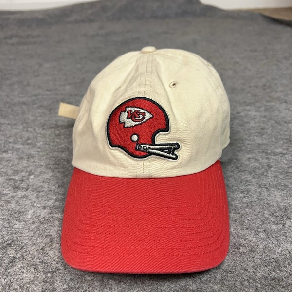 Kansas City Chiefs Hat Cap Strap Back Cream Red NFL Football Mens Dad Sports