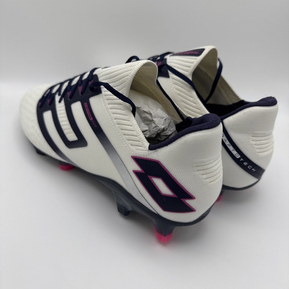 Lotto Maestro 100 IV FG Mens Soccer Cleats All White Navy  display picture 3