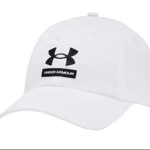 NWT Men Under Armour White Adjustable Cap One Size Fits Most