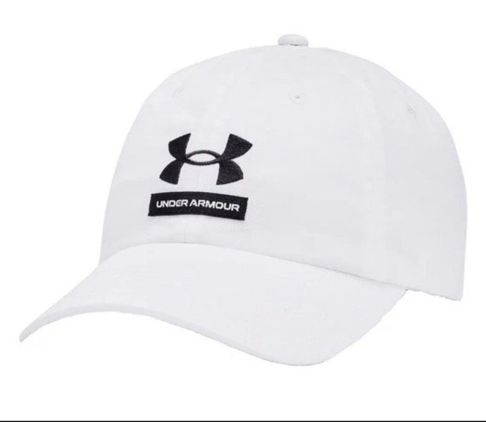 NWT Men Under Armour White Adjustable Cap One Size Fits Most