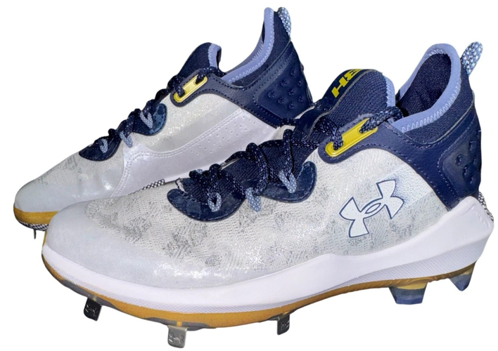 Under Armour Baseball Metal Cleats Mens Size 15 Navy Blue Harper 8 Elite New