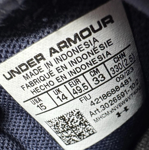 Under Armour Baseball Metal Cleats Mens Size 15 Navy Blue  display picture 1