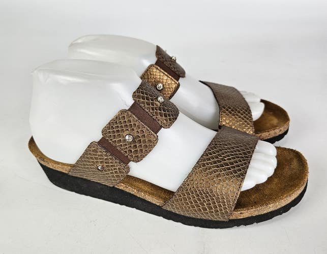 Naot Ashley Jewel Comfort Snake Print Platform Wedge Sandals Womens Size 41 / 10