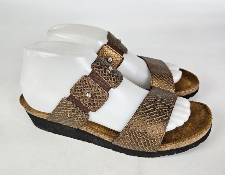 Naot Ashley Jewel Comfort Snake Print Platform Wedge Sandals Womens Size 41 / 10