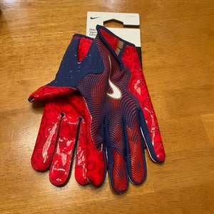 Nike Vapor Jet 8.0 Football Gloves  Gym blue/Red/White MENS. XL