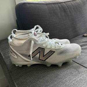 White Men's Size M 10.5 (W 11.5) Adult New Balance Mid Top Freeze LX5 Molded Cleats
