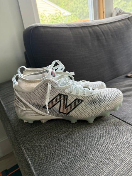 White Men's Size M 10.5 (W 11.5) Adult New Balance Mid Top Freeze LX5 Molded Cleats