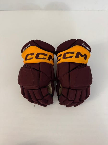 Used Maroon/Gold Senior CCM HGPJSPP 15" Pro Stock Gloves
