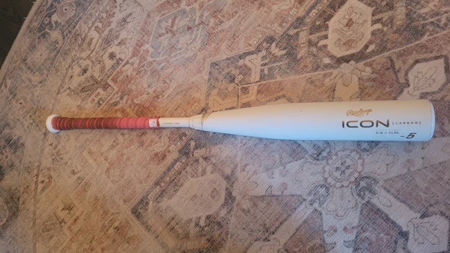 2024 Rawlings Icon Composite USSSA Certified Bat (-5) 26 oz 31" (Used)