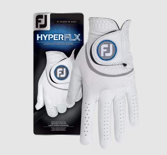 Footjoy Hyperflx Glove (Men's, LEFT, Cadet, White)  NEW