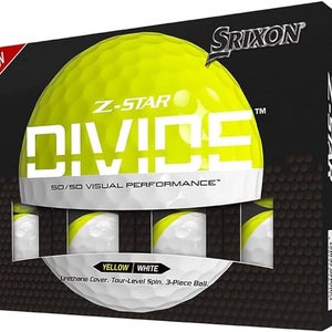 Srixon Z-Star Divide Golf Balls (White/Yellow, Spinskin, 12pk) 2023 NEW