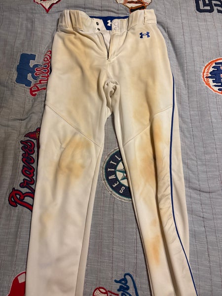 White Men's Adult Medium Under Armour Game Pants (Used)