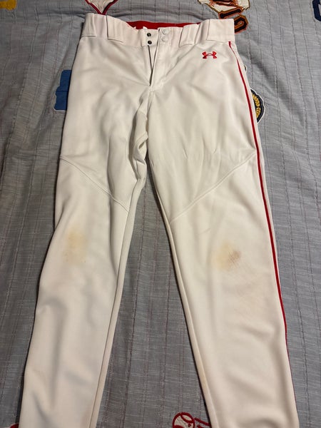 White Men's Adult Large Under Armour Game Pants (Used)