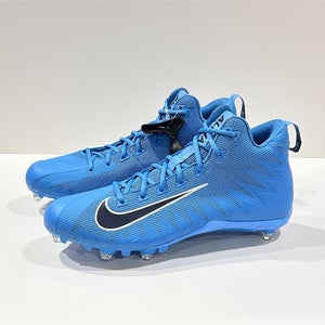 Nike Alpha Menace Pro Mid D Football Cleats Carolina Blue Size 13 Detachable