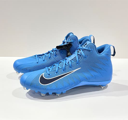 Nike Alpha Menace Pro Mid D Football Cleats Carolina Blue Size 13 Detachable