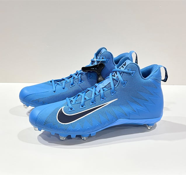 Nike Alpha Menace Pro Mid D Football Cleats Carolina Blue Size 13 Detachable