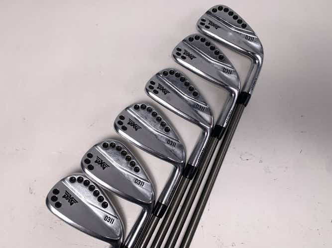 PXG 0311 Chrome Iron Set 5-PW AeroTech SteelFiber i95 Regular Graphite Mens RH
