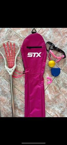 Pink lacrosse equipment