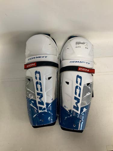 Used CCM NEXT Intermediate Shin Guards White 13" 11823-S000032920