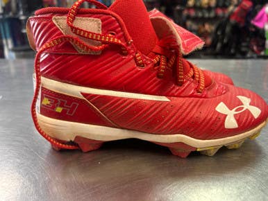 Used Under Armour BRYCE HARPER BB/SB Cleats Red Junior 04 11868-S000064051