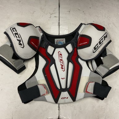 Used CCM VECTOR 04 Senior Shoulder Pads White/Black/Red LG 11855-S000188274
