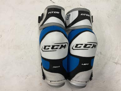 Used CCM U+ FIT 05 Senior Elbow Pads White/Black/Royal LG 11855-S000188269