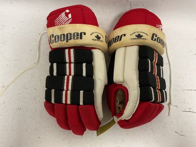 Used Cooper Senior Hockey Gloves White/Black/Red 14" 11855-S000188183
