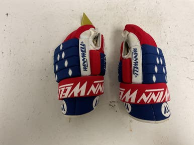 Used WinnWell 3030 Senior Gloves White/Red/Navy 14" 11855-S000188127
