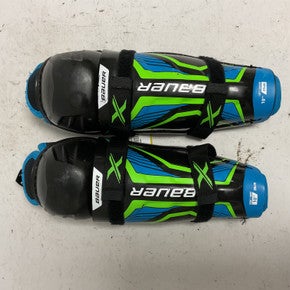 Used Bauer X Youth Shin Guards Black 10" 11855-S000188123